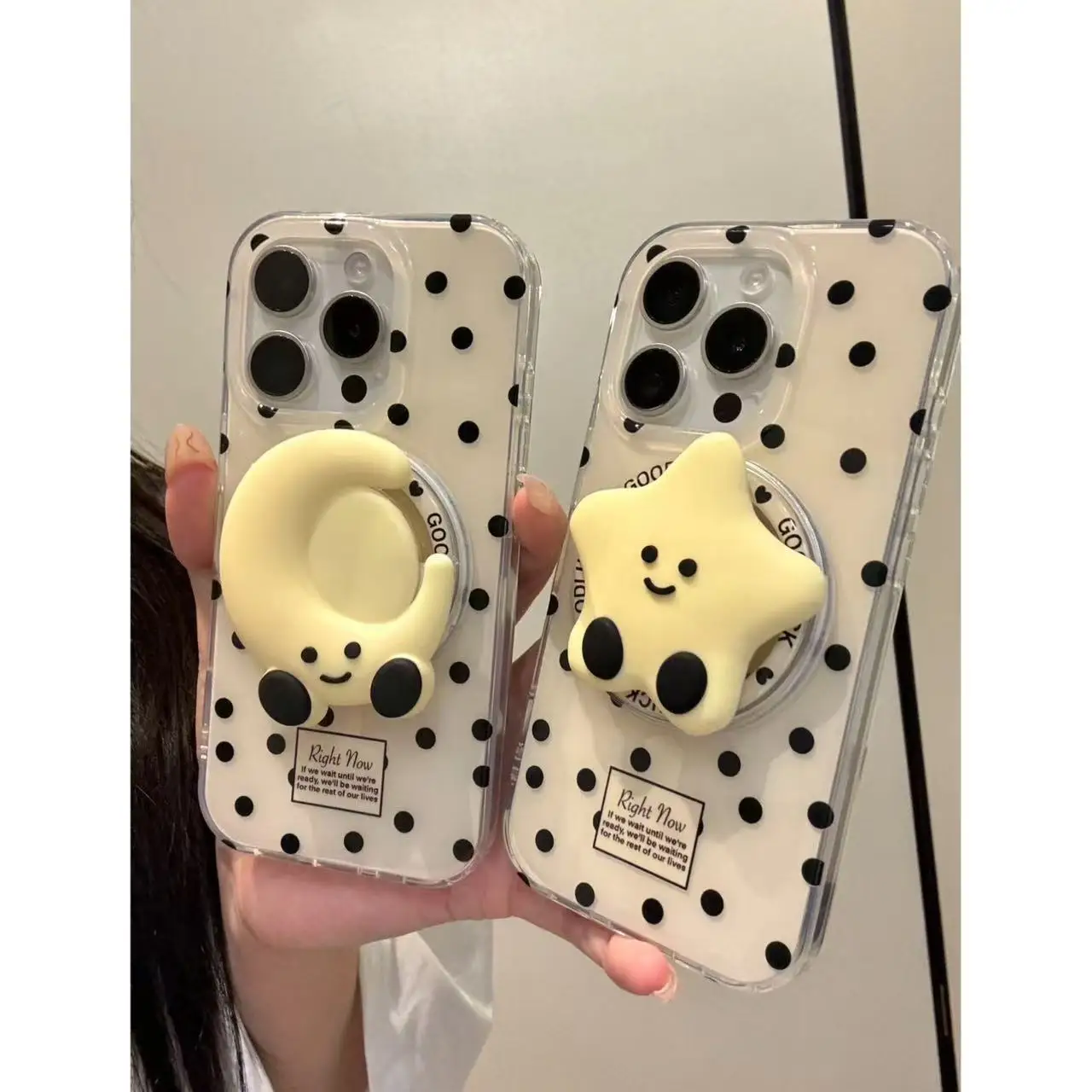 Korea Nette 3d Sterne Mond Für Magsafe Magnetische Telefon Griptok Stehen Für iPhone Universal Zubehör Telefon Halter Ring Unterstützung Grip – Detail 1