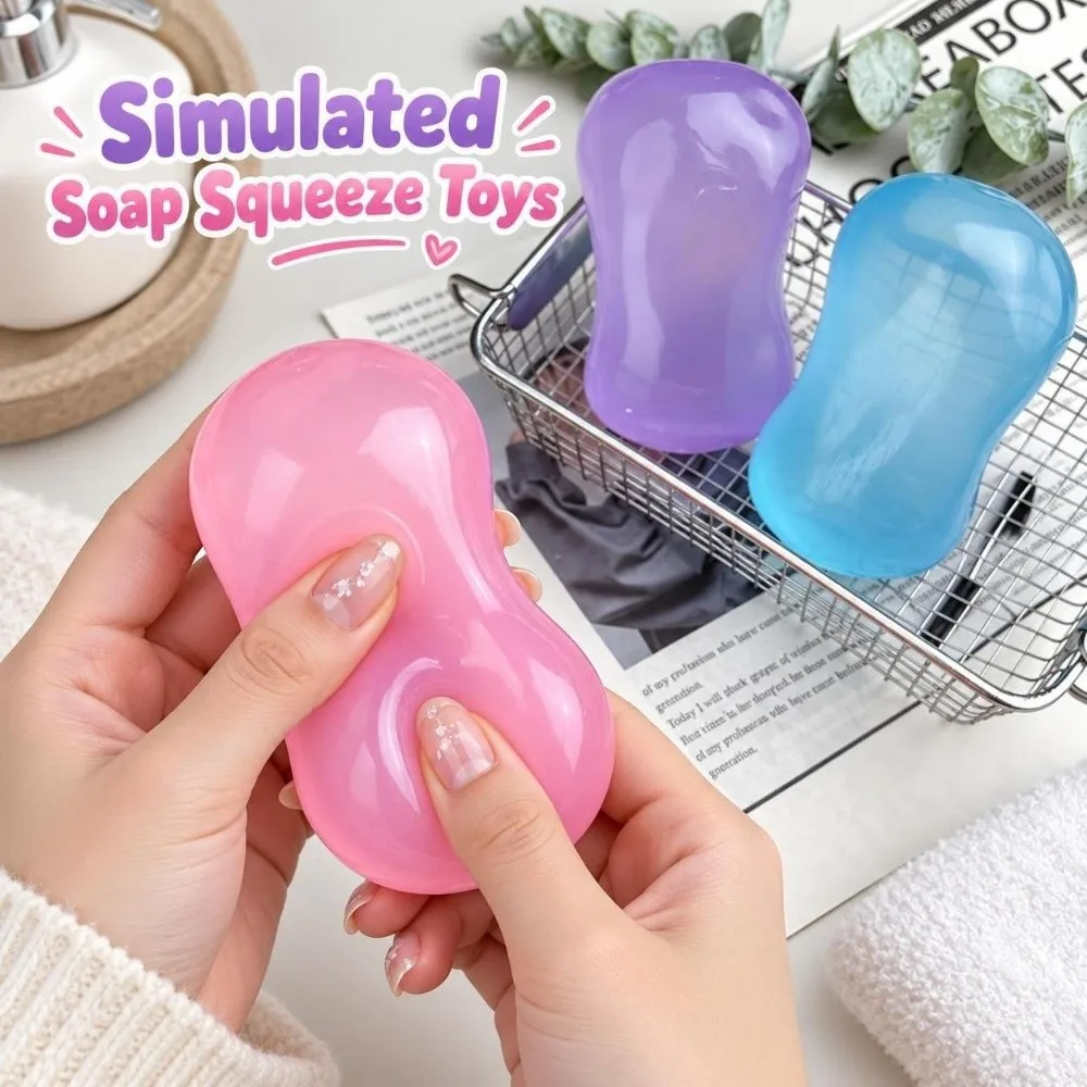 Creative Simulated Soap Squeeze Toys Kneading Comfortable Slow Rebound Fidget Toy Funny Super Soft Soap Squishy Toy
