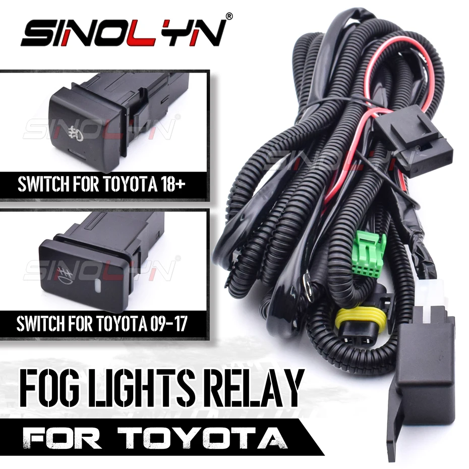 ON/OFF Switch Relay For Bi LED/Bi Xenon H11 Fog Lights For Toyota 2009-ON Control Harness Wires Fog Lens Cables Car Accessories