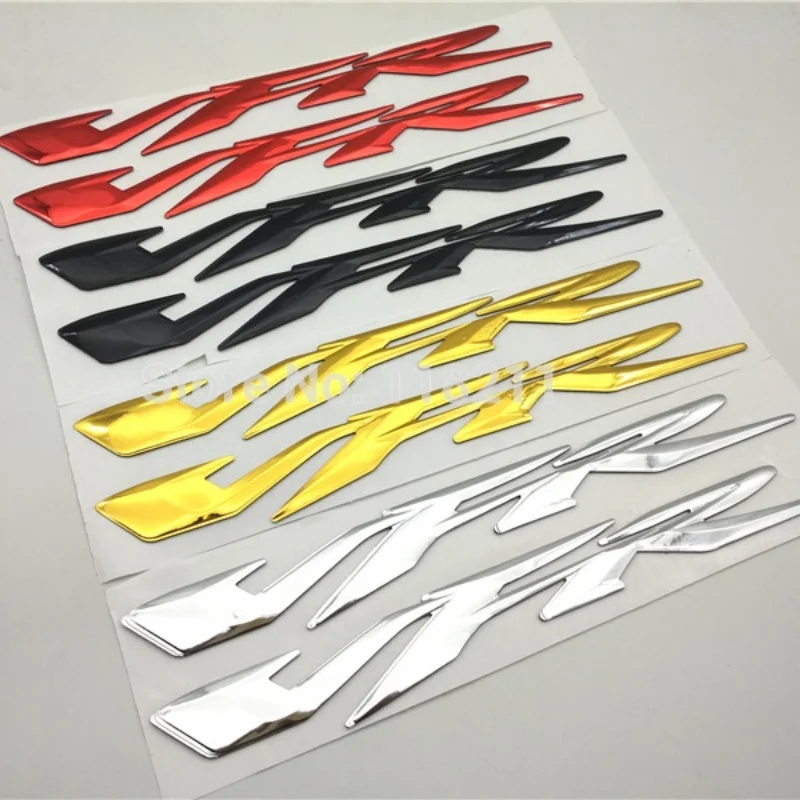 2Pcs/ Pair VFR 3D Raised Sticker Decals 23 x 2.8cm fits for HONDA VFR 400 800 1200 Motorcycle Bike