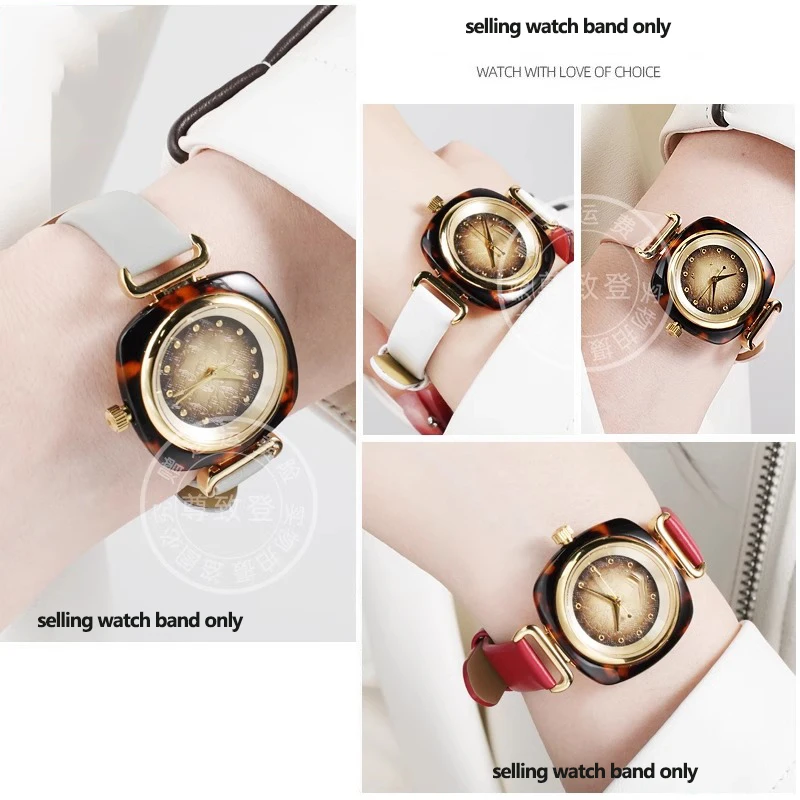 12 مللي متر حزام الساعات الأحمر ل Vivienne Westwood VV141BG سواروفسكي حزام مربع متر صغير الحجم موضة المرأة سلسلة ساعات جلدية