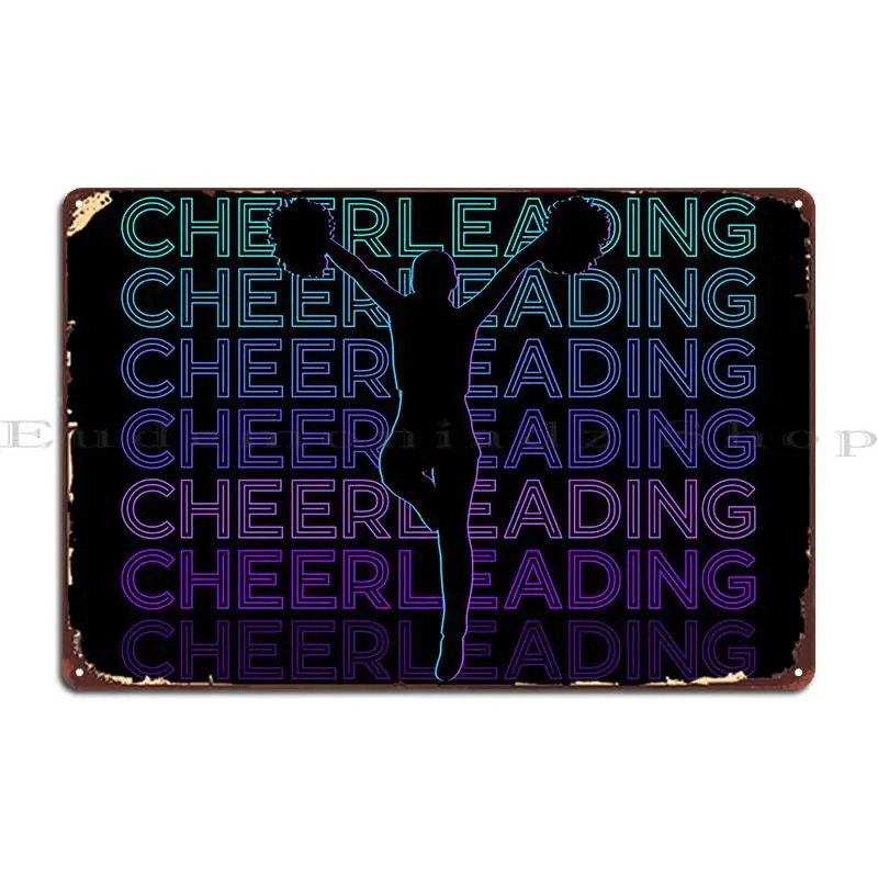 Cheerleading Cheerleader Metal Sign Bar Vintage Club Party Iron Tin Sign Poster