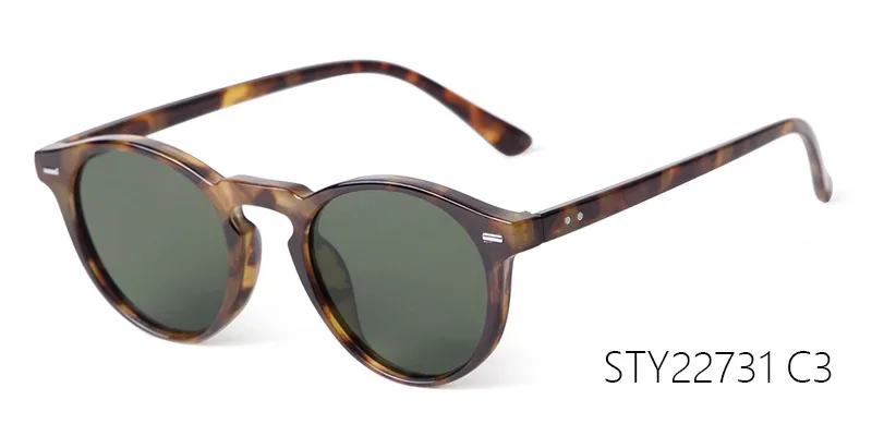 Vintage Mode Runde Sonnenbrille für Damen und Herren 2024 Markendesign Retro Nieten Gelbe Blaue Gläser Eckige Sonnenbrillen Unisex – Detail 9