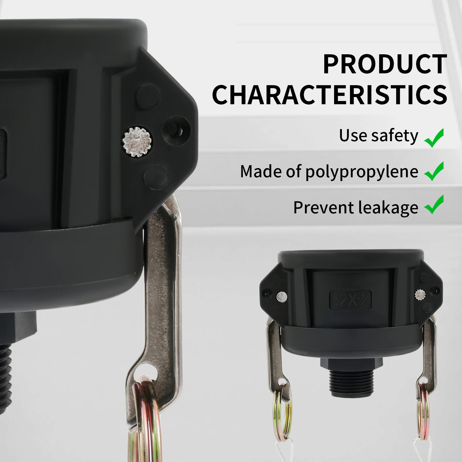 IBC Tote Fittings Leak Proof Tank Drain Adapter Reusable IBC Tote Adapter 2 Inch to 3/4 Inch Lightweight IBC Tote Fittings IBC