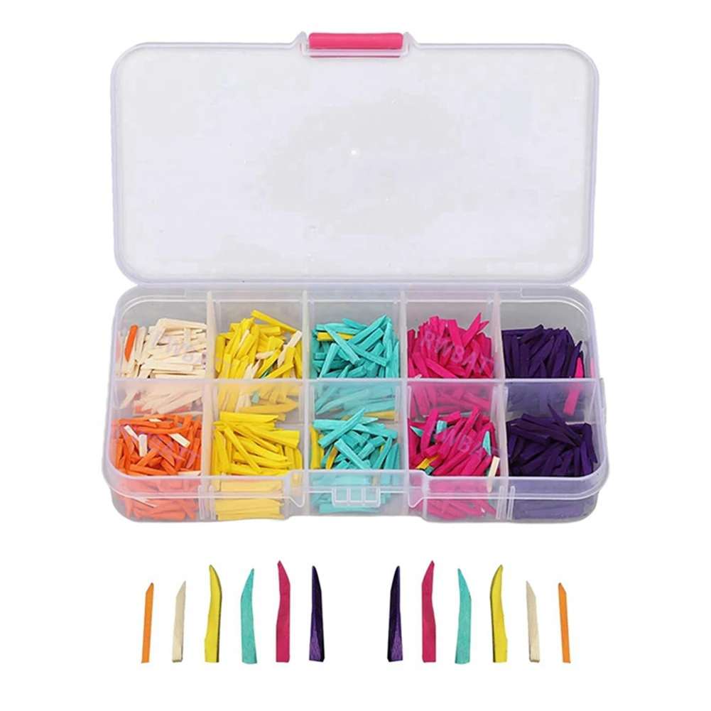 

M05K 600Pcs Dental Wooden Wedges, Colorful Wood Dental Matrix Wedges Space Wedge, Disposable Fixing Materials