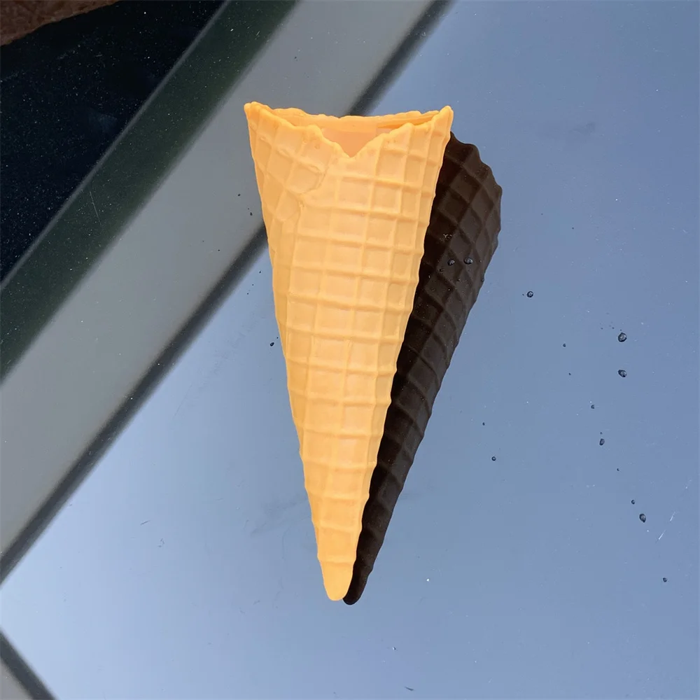 Plastic DIY Gift Toys Ice Cream Shops Scoops Food Model Gelato Soft Serve Waffle Cone Photography Restaurant Display Decor Asmr