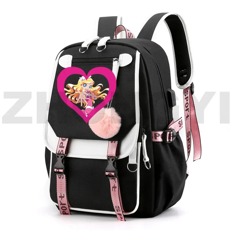 

Anime Lolirock Backpack for Teenager Girls Cartoon Kawaii LoliRockstar Softback Bookbag Back To School Laptop Back Pack Travel