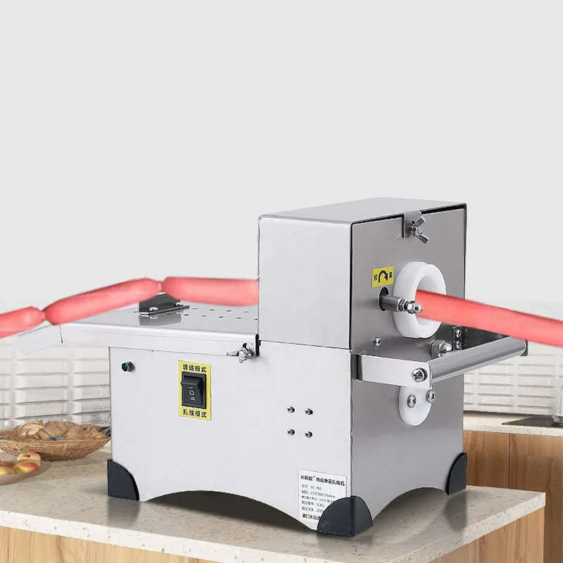 Sausage Tying Knotting Linking Machine Sausage Tying Linking Machine Stainless Steel Electric Sausage Strapping Machine 220V