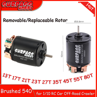 SURPASS HOBBY 540 Brushed Motor 80T 13T 17T 21T 23T 27T 35T 45T 55T 3.175mm Shaft for 1/10 RC Car Off-Road Rock Crawler Climbing
