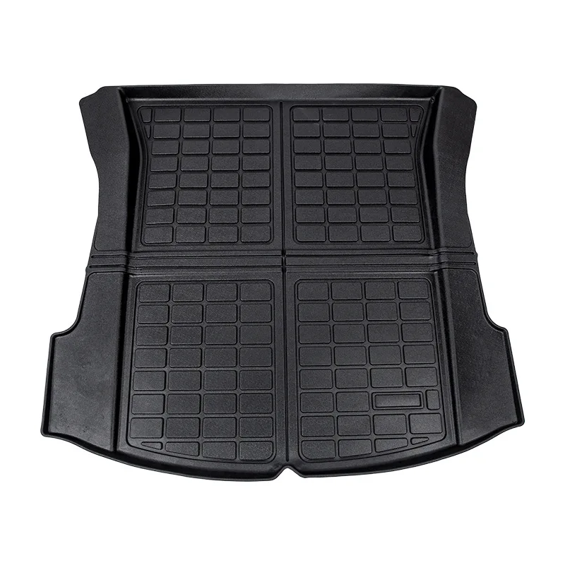 ل تسلا نموذج Y 2020-2023 TPE سيارة الجبهة صندوق تخزين وسادة الخلفي الجذع حصيرة وسادة مقاومة للماء بطانة واقية الجذع صينية الكلمة حصيرة