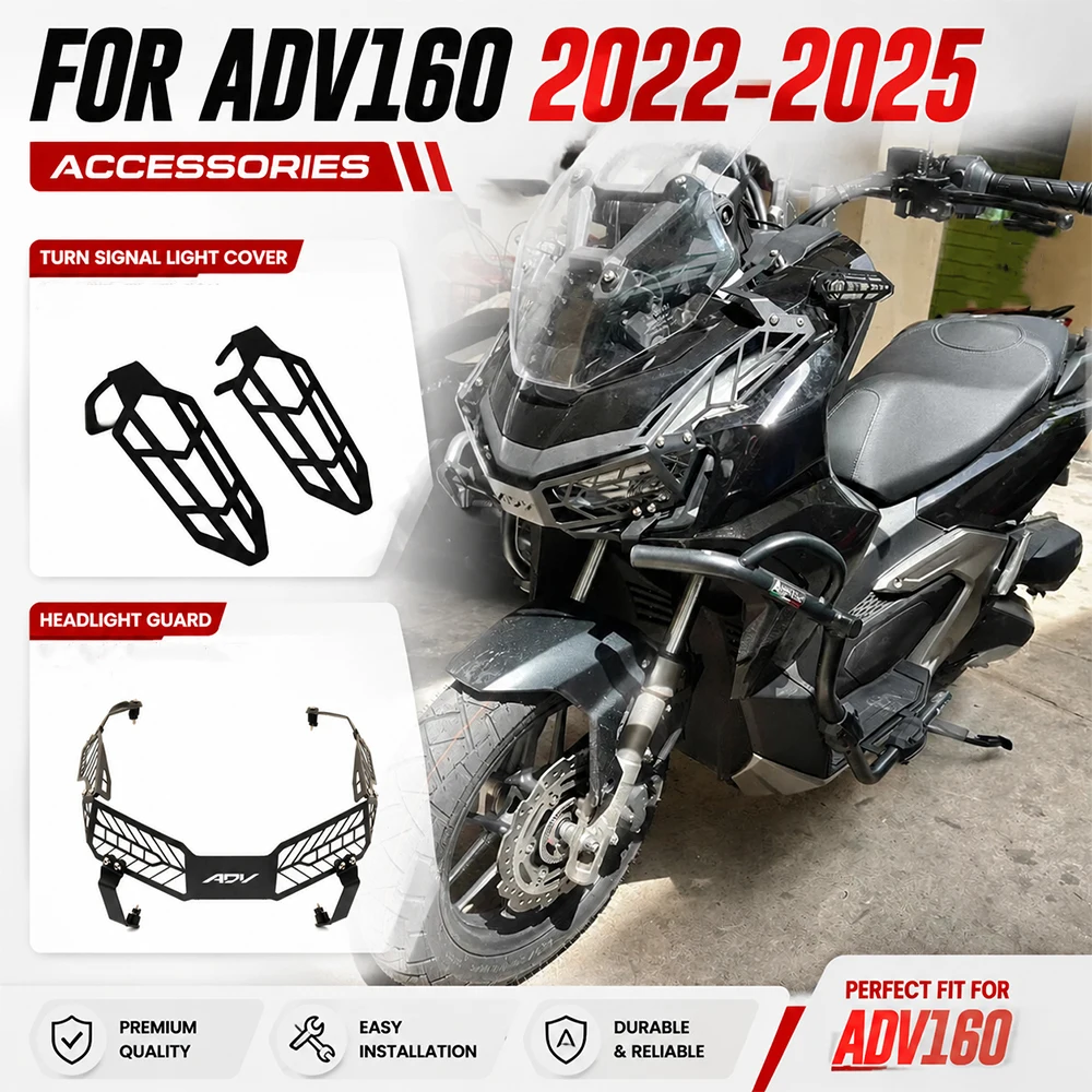 For HONDA ADV 160 2022-2025 Motorcycle Accessories Headlight Guard 2PCS Turn Signal Light Protection Cover Lamp Guard ADV160