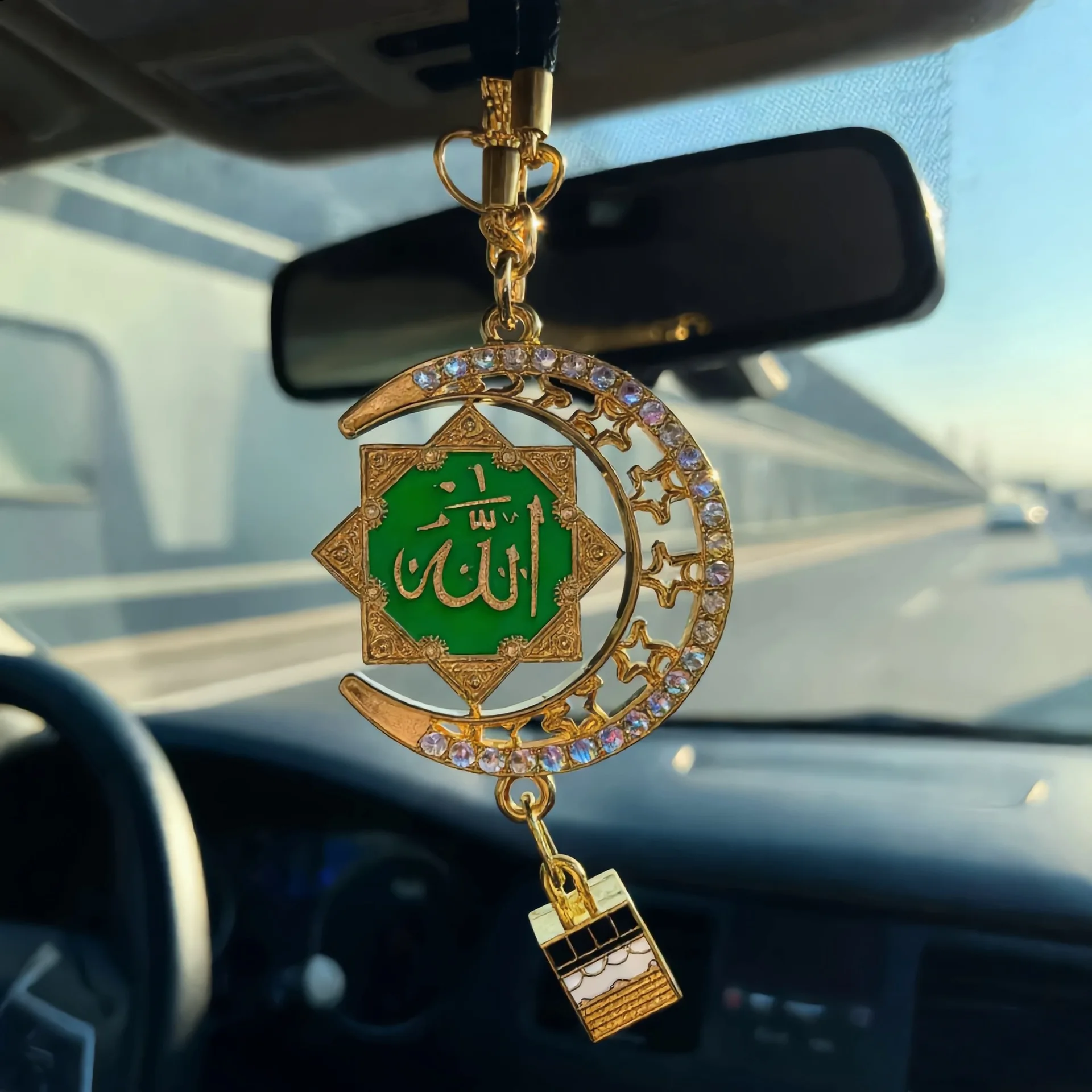 Hiasan Gantung Kereta Islam Ramadan Aloi Loket Dalaman Kenderaan Aksesori berasaskan Iman Elegan