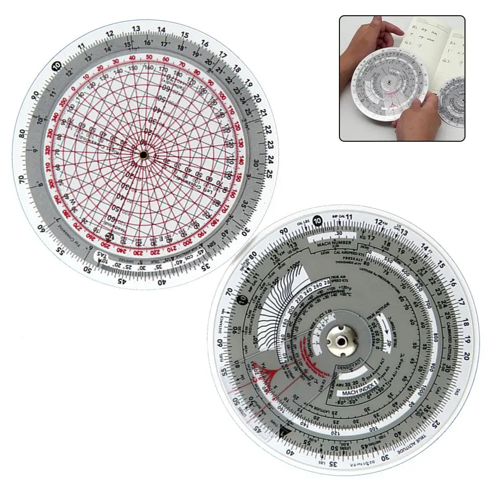 E6B-R vôo computador aviação plotter slide regra para treinamento de vôo de aviação matemática geometria desenho ferramenta régua medição
