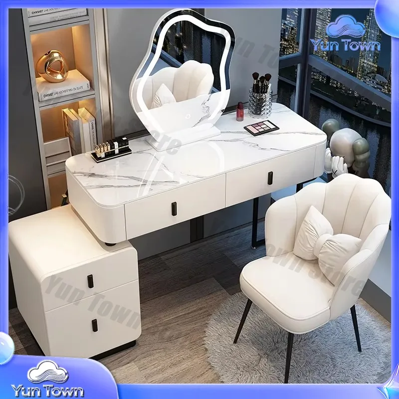 Modern Luxury Vanity Table Classic Vintage Simple Storage Vanity Desk Drawer European Meuble Coiffeuse Chambre Furniture