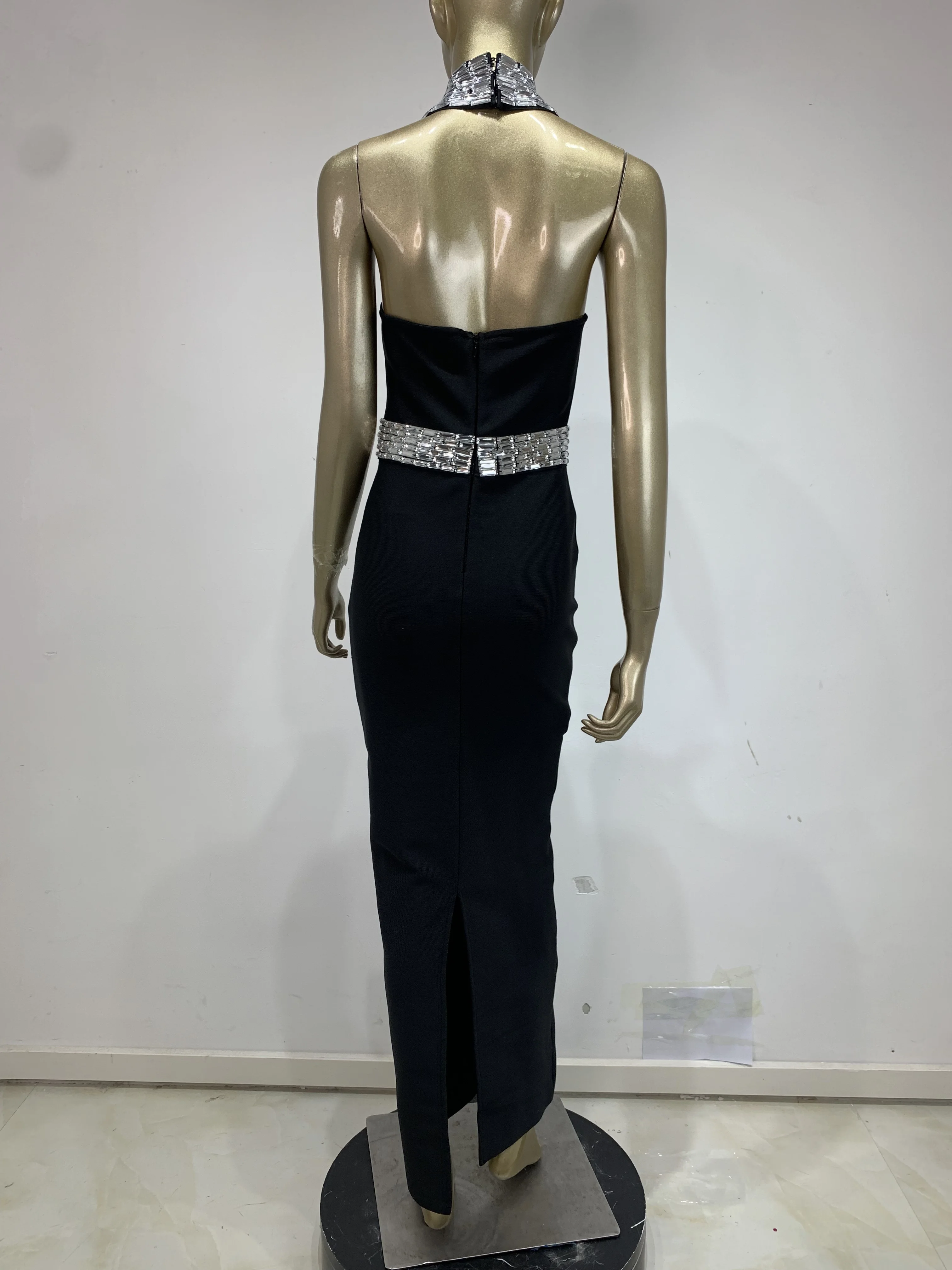 المرأة مثير الرسن سباركلي حجر الراين Bodycon ضمادة فستان المشاهير أنيقة مساء حفلة فاخرة عيد ميلاد الزفاف فستان الضيوف