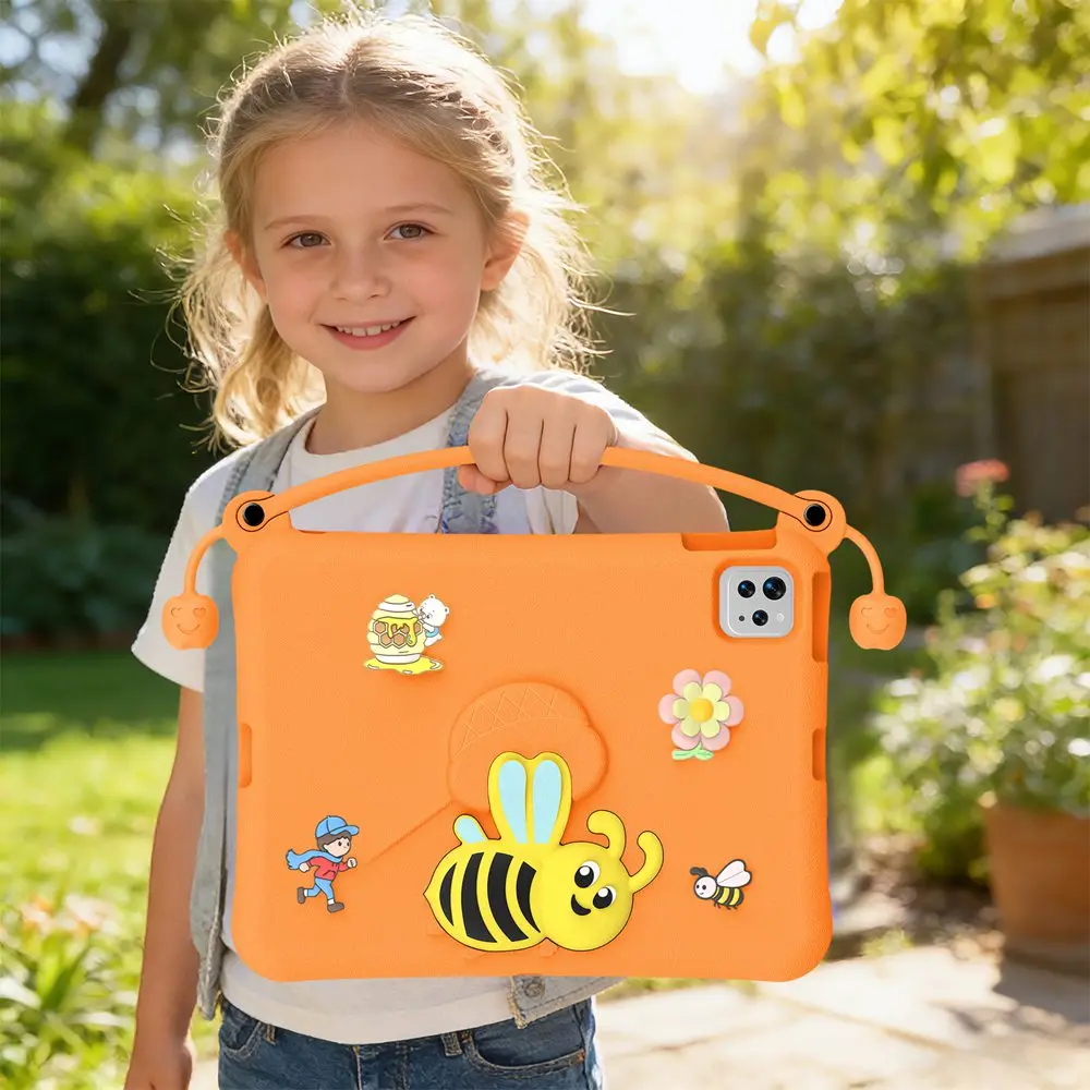 

Case for Apple iPad Air 11 inch M3 M2 A3266 A3267 A2902 A2903 EVA cute bee cover for iPad Air 5/Air 4 A2588 A2589 A2591 funda