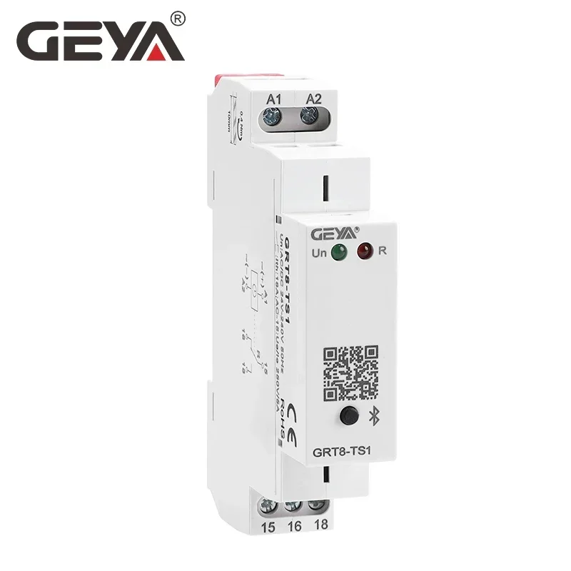 GEYA GRT8-TS Bluetooth Timer Control Relay 16A AC220V 110V 60V 48V 24VDC Android Phone APP Bluetooth Smart Timer