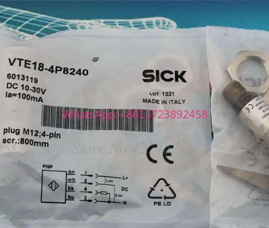 1PC New Brand Original SICK Photoelectric Sensors VTE18-4P8240 Part no.: 6013119