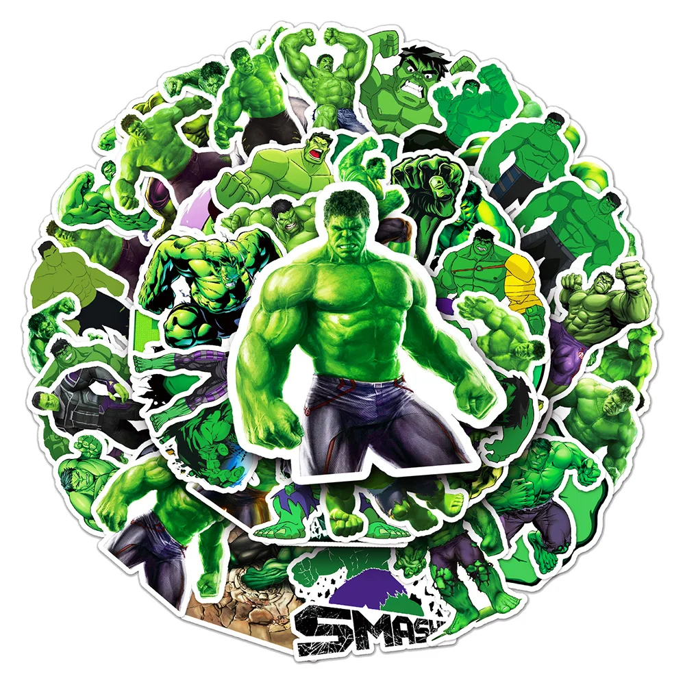 10/30/50pcs Disney Marvel Avengers Super Hero Hulk Stickers Skateboard Luggage Laptop Car Phone Cool Waterproof Sticker Kid Toy