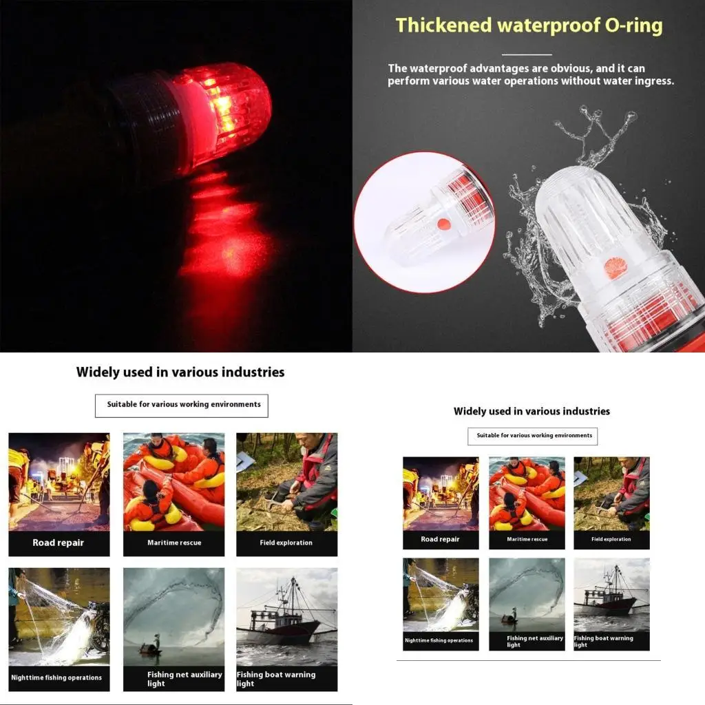 

R6FE Fishing Lamp Marine Emergency Light Fishing Net Warning Light
