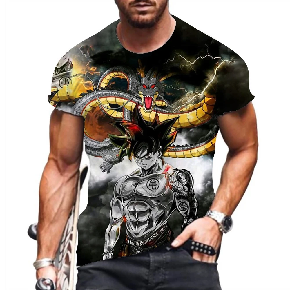 

Men T Shirt Anime Dragon Ball Z Goku 110-6XL Men's T-shirt Clothing Fashion Streetwear Shirts T-shirts Tops Vegeta High Quality