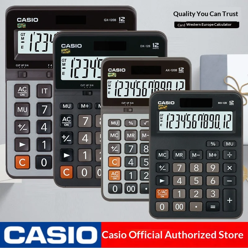 Casio/ Casio Financial Accounting Business Office Supplies Stationery Calculator MX/AX/DX/GX-12/120B Matte/Metal Cash Register L