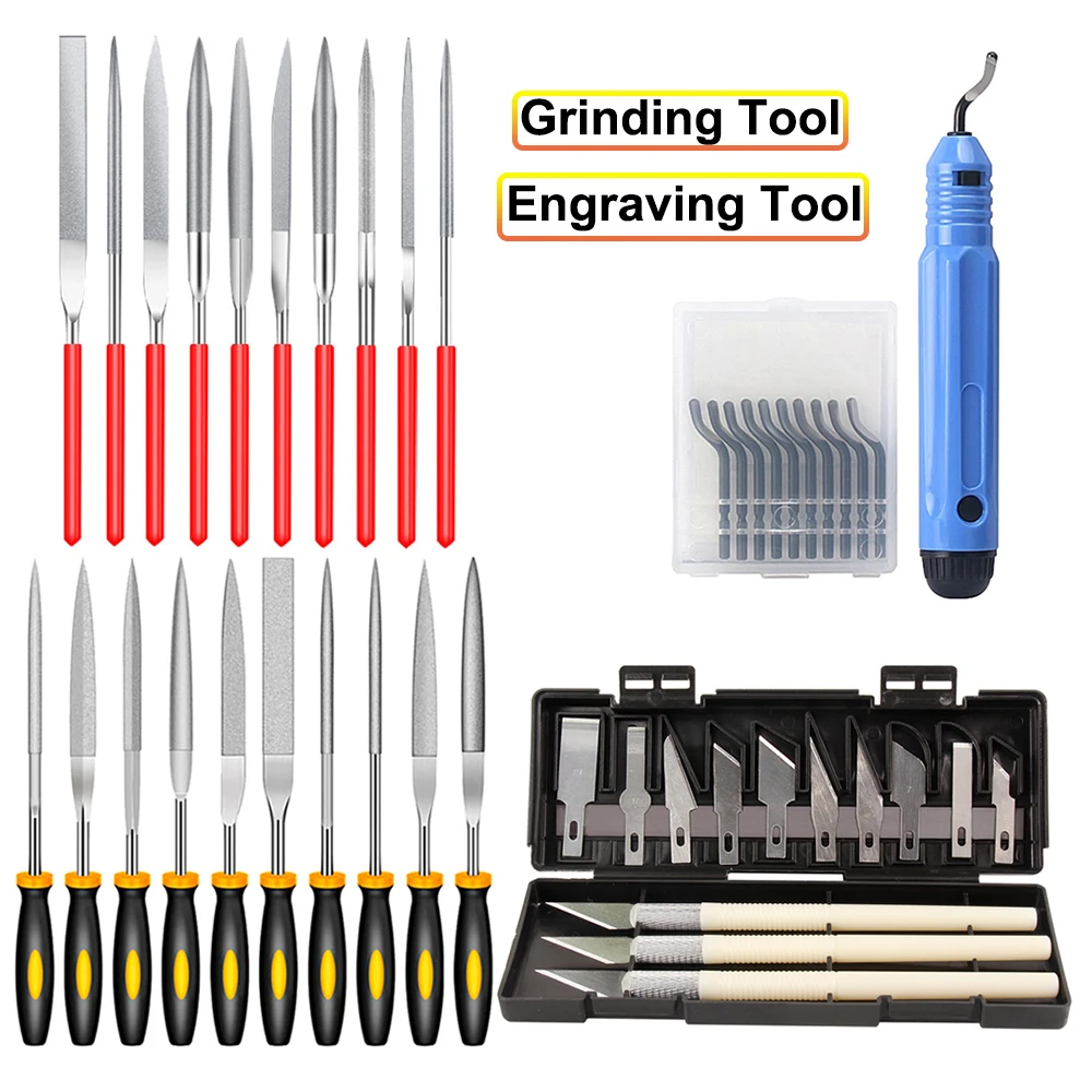 

Trimming Tool 3D Model Grinding Tool Deburring Engraving Knife Kit Carving Tool DIY 3D Printer Part File Cutter Scraper