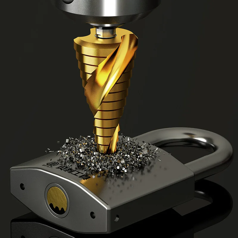 

Industrial grade hexagonal handle pagoda drill, stainless steel drilling saw, hole opener set, step hole reamer drill bit