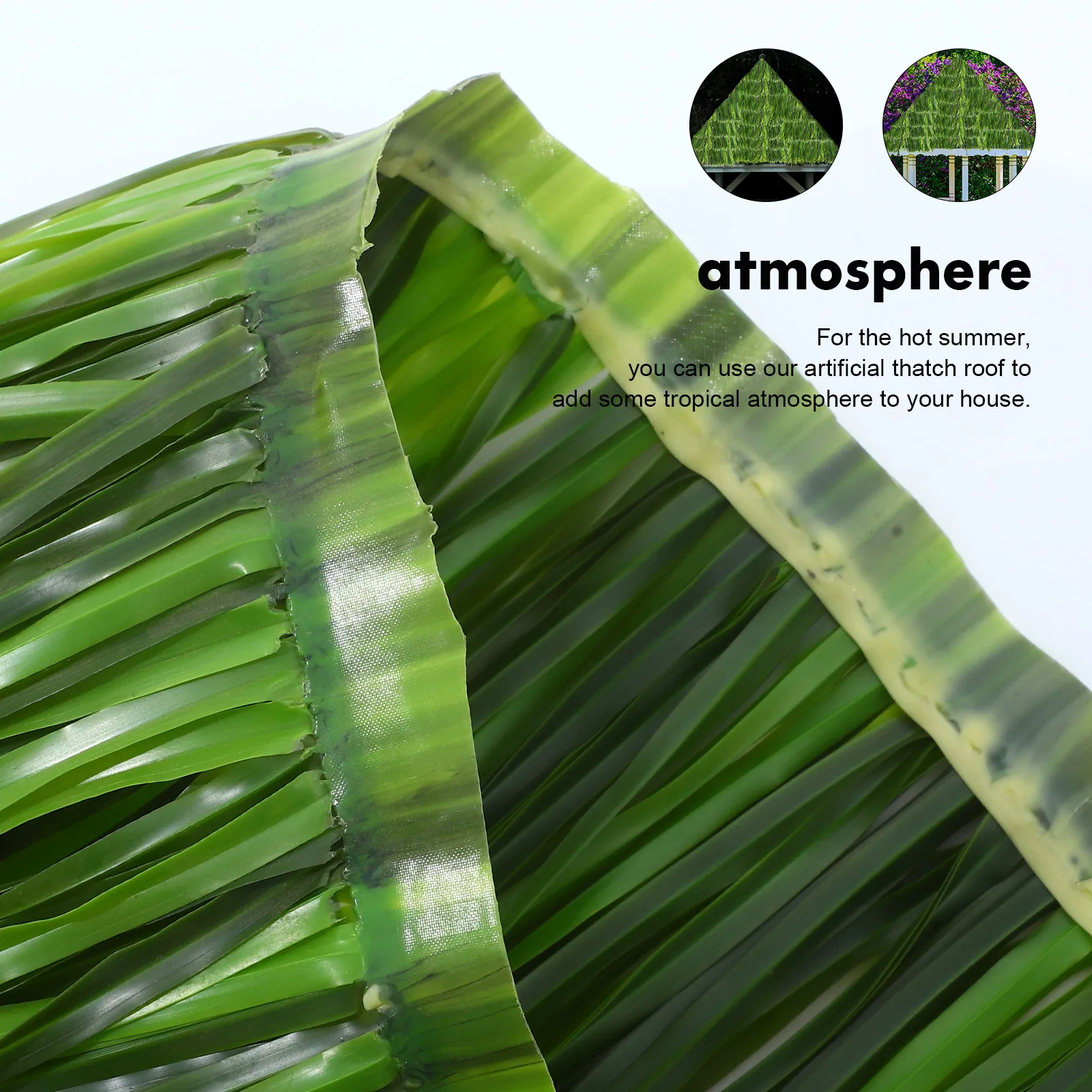 

Simulated Thatch Straw Roof Lightweight Artificial Thatch Roofing Garden Decor DIY Craft Tropical Atmosphere Fake Straw Roof