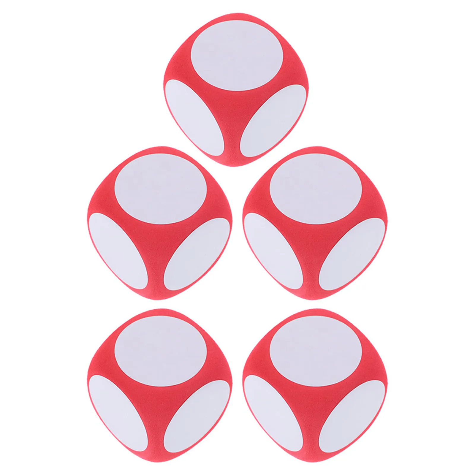 

5pcs Blank Foam 6CM DIY Erasable Game Accessories Colorful Party Props Round Clear Entertainment