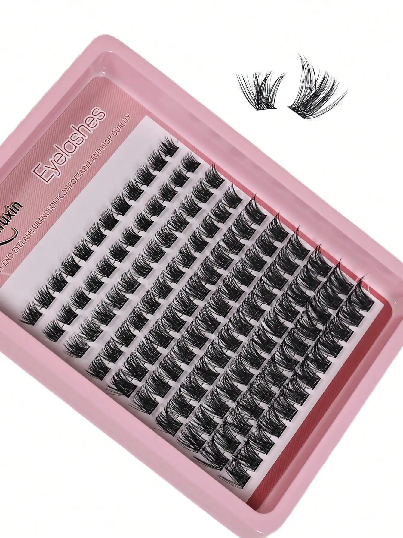 120 Stück Cluster-Wimpern 8-16mm, zarte einzelne Wimpern, natürlich aussehende Wimpern, D-Curl, flauschige Cluster, DIY Wimpernverlängerung – Detail 4