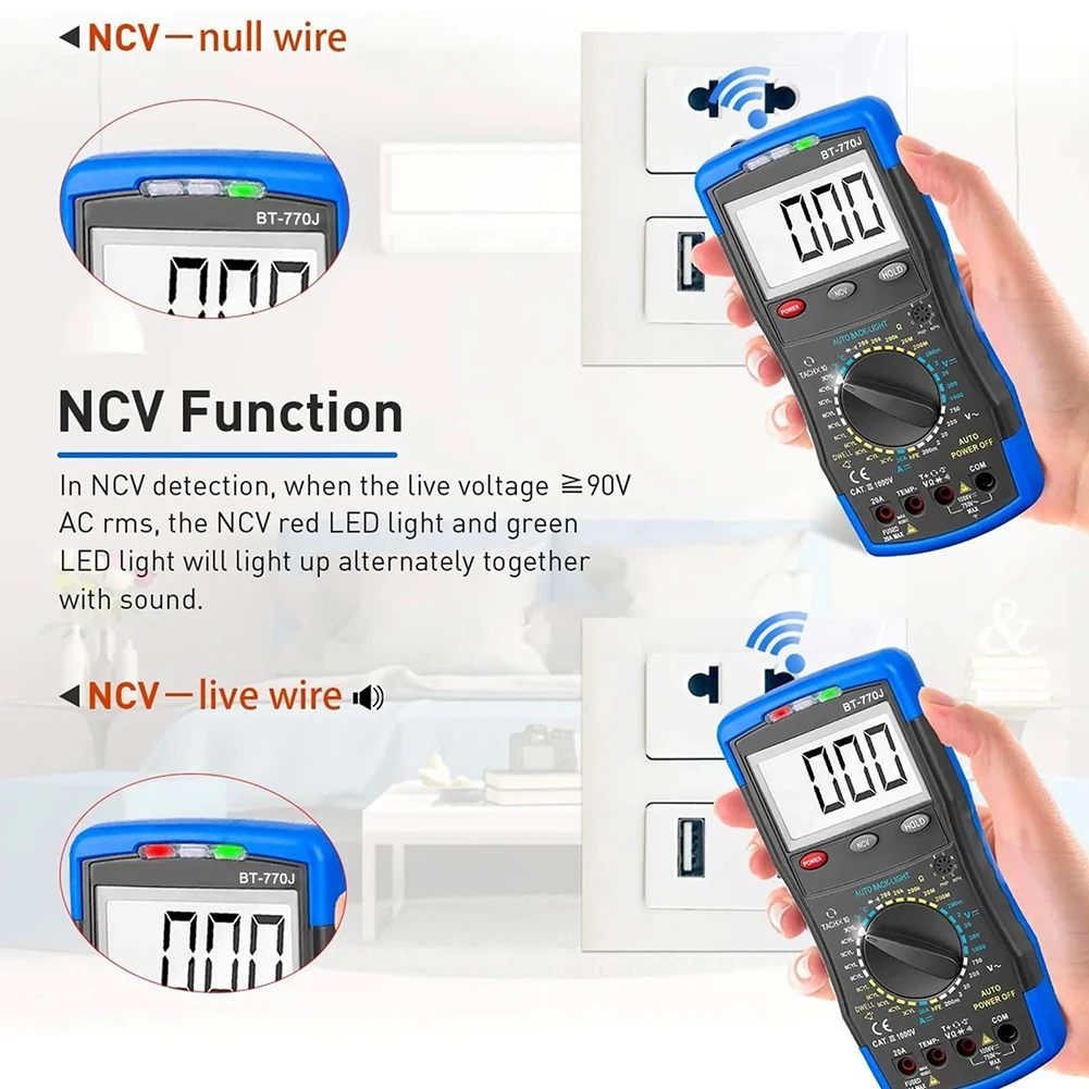 BT-770J Multimeter High-precision Car Multimeter Enging Analyzer Digital Automatic Recording Multi-function Multimeter AC/DC