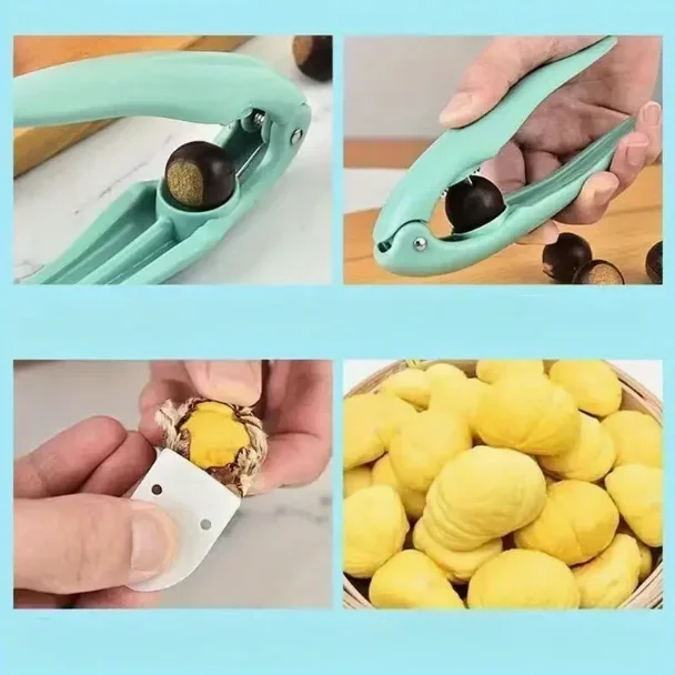 household Plastic Nut Clip Chestnut Clip Nutcracker Opener Nut Walnut Cutter Sheller Multi Functional Chestnut Shelling Cutter
