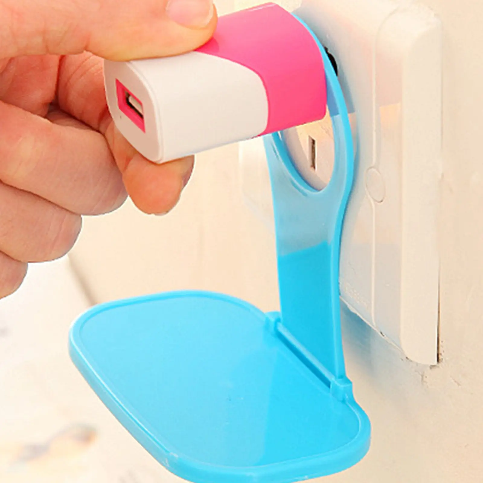 8Pcs Folding Wall Phone Hook Lightweight Portable Charging Support Stand for Smartphones Tablets Cameras Mp3 Players Home Office - view 4