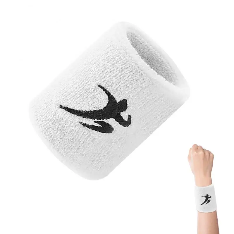 Colorful Unisex Sport Sweatband Wristband Cotton Wrist Protector Running Badminton Basketball Brace Terry Cloth Sweat Band