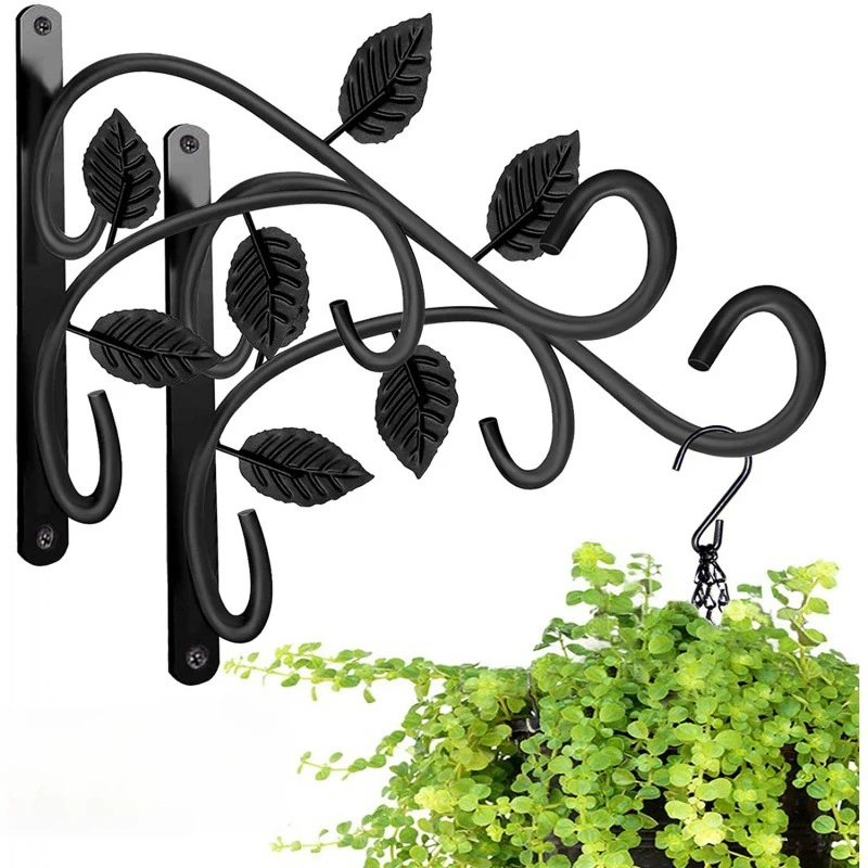 

Metal European Home Balcony Iron Wall Hanging Baskets Outdoor Gardening Flower Pots Hanging Rack Hanging Rack Hooks Frame