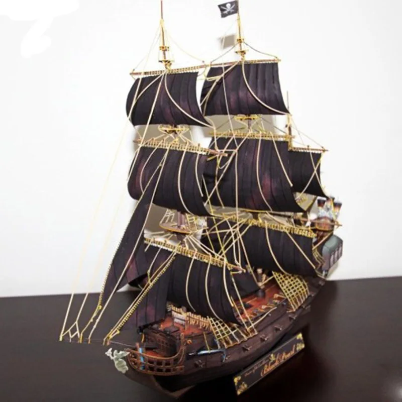 

Pirate Ship Paper Model Military Fan Gift Handmade DIY Assembled Model Toy Jigsaw Model Gift