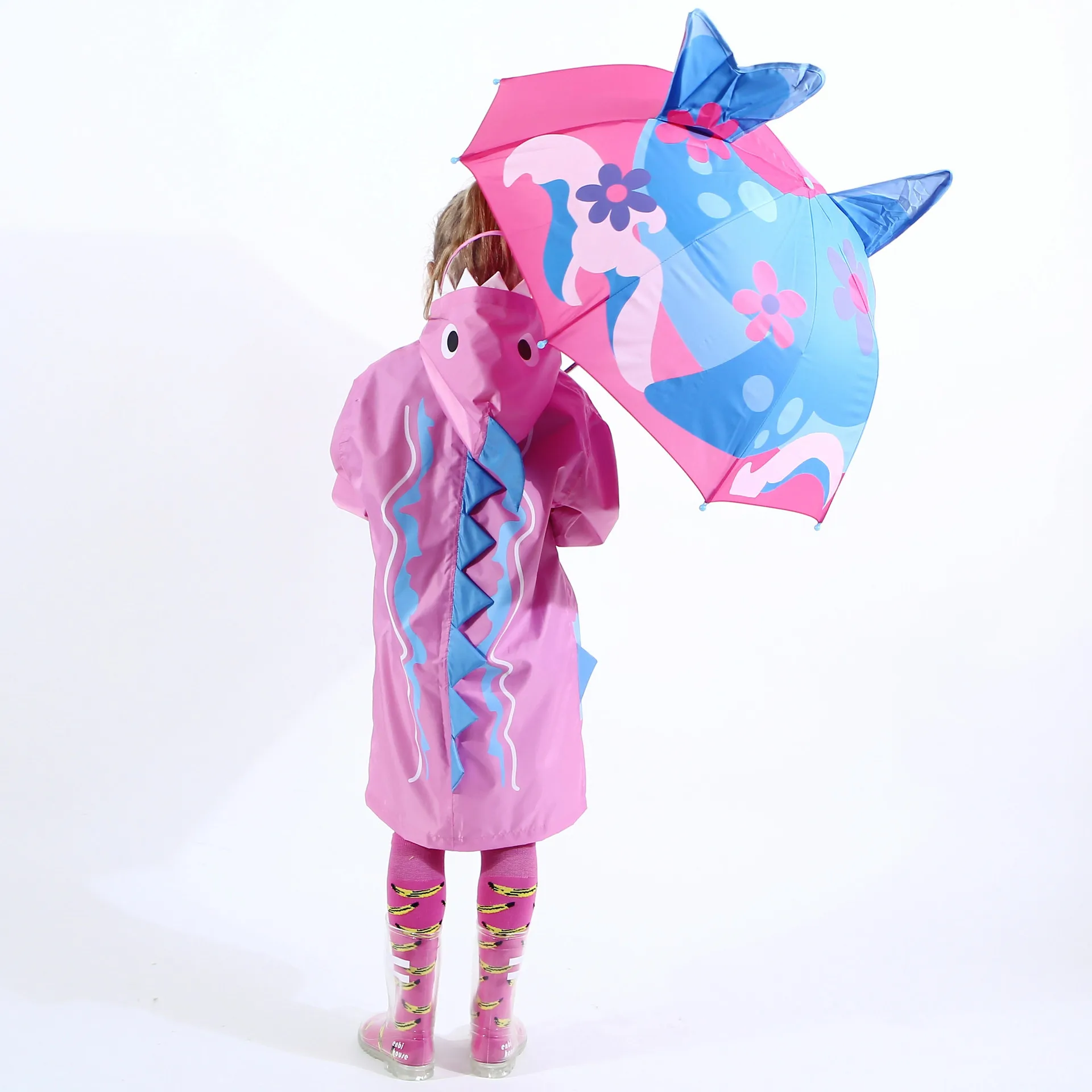 Cute cartoon children Umbrella animation creative long-handled 3D ear modeling kids umbrella For boys girls