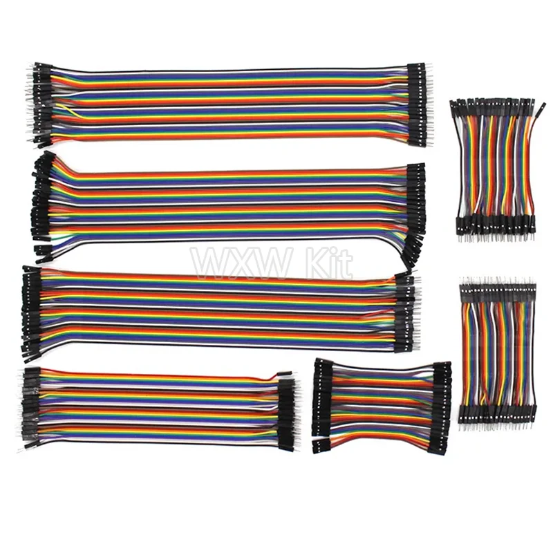 Cabo Dupont para Arduino Kit DIY, 10 20 30cm, macho para macho + fêmea para macho, fêmea para fêmea Jumper Wire, 40pcs