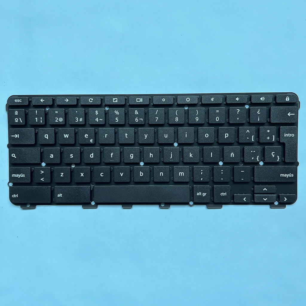 Teclado espanhol para Lenovo Chromebook, N24, 2ª geração, 81MA, 82CD, 81QB, 82Q3, 300E, 500e, N3350, SN21D10343, LCM16K6, N24