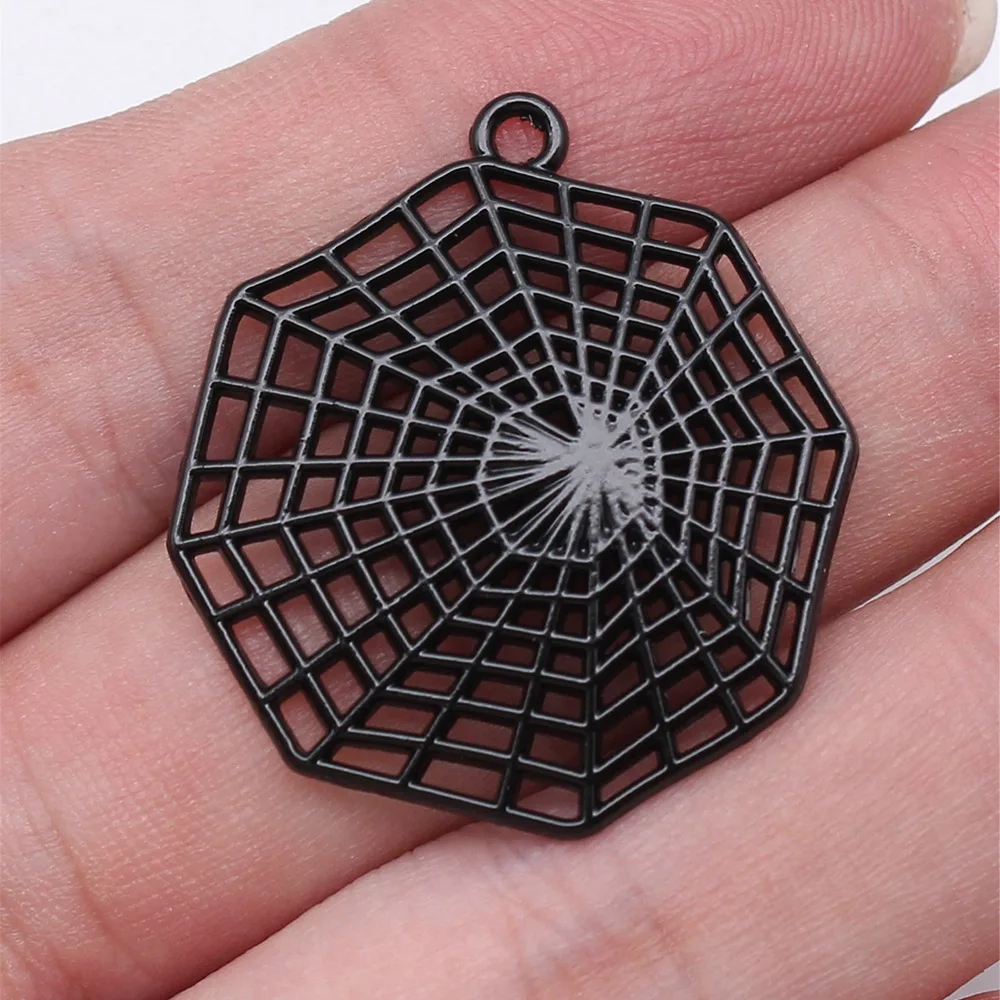 Accessories For Jewelry Spider Cobweb Charms Diy Pendant 10pcs