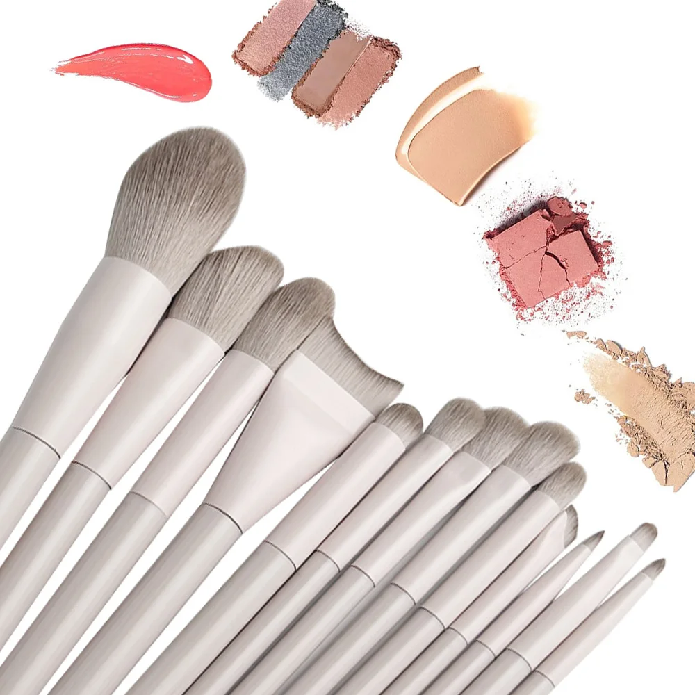 13pcs Makeup Brush Set Professional Eyeshadow Makeup Brushes With Bag For Foundation Blending Face Powder Blush Eye Shadows Tool