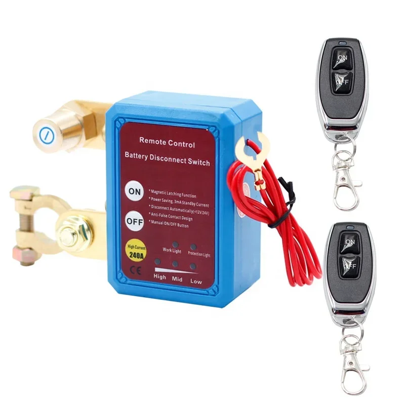 

Battery Disconnect Power Switch 12V 240A Shut Off Cut Off Kill Switch With Remote Control Switch For Car Truck