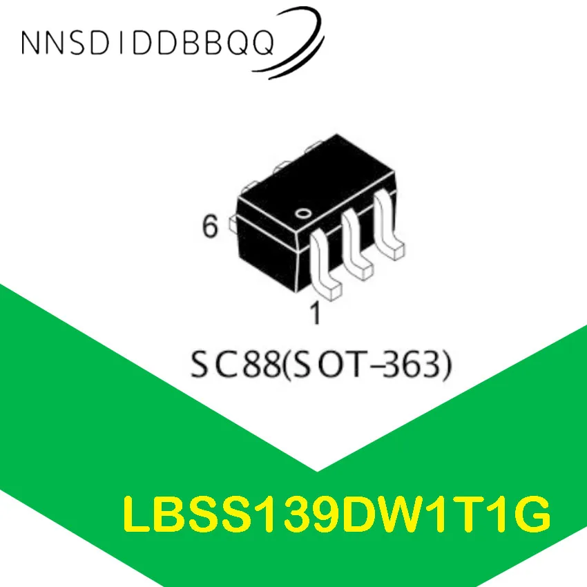 20 Pçs/lote LBSS139DW1T1G MOSFET Transistor SC-88(SOT-363) N-canal 50V 200mA 10Ω @ 5V