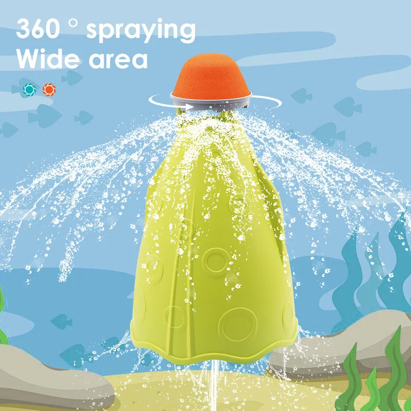 Fliegender Oktopus Raketenbrunnen Sprinkler Spritzwasserspielzeug für Kinder Rotierender Sommer Outdoor Pool Party Kinderspielzeug
