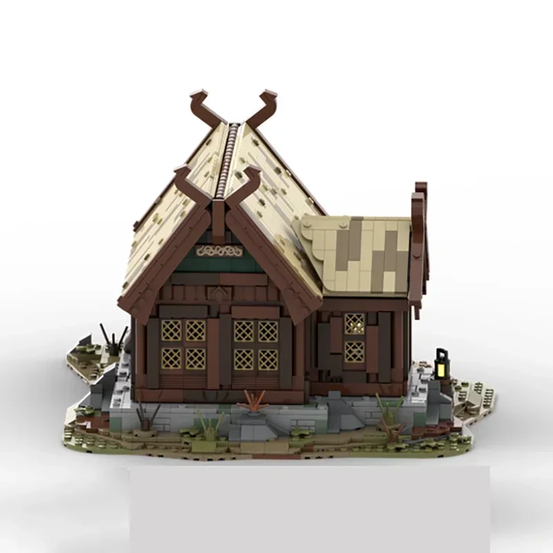 ยอดนิยมแหวนภาพยนตร์รุ่น Moc อาคารอิฐ Blacksmith's House เทคโนโลยี Modular Blocks ของขวัญของเล่นคริสต์มาส DIY ชุดประกอบ