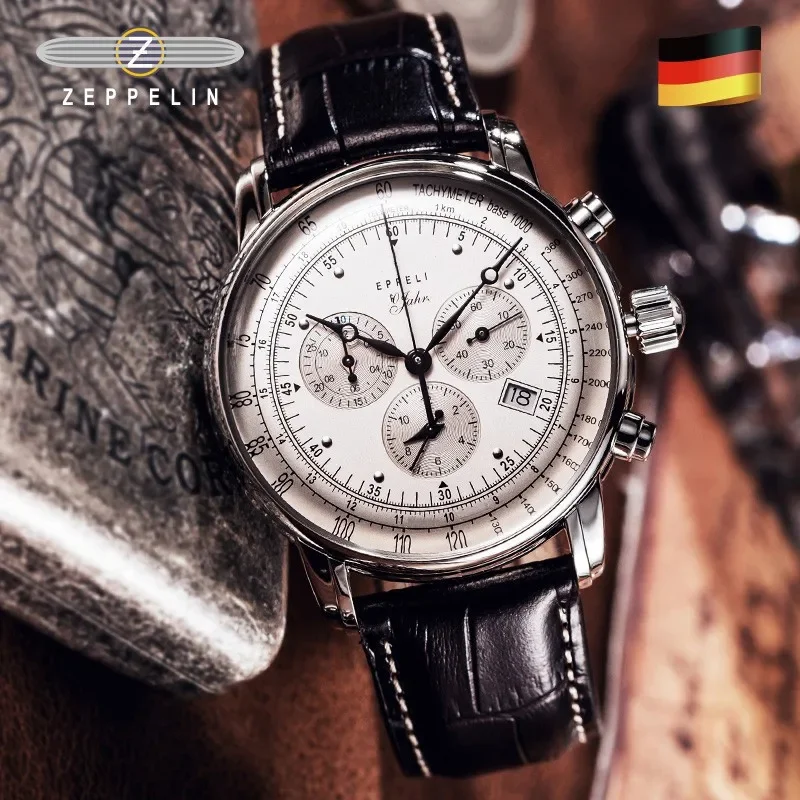 نسخة Zeppelin الجديدة القابلة للتحويل التذكاري montre pour hommes ريترو affaires loisirs montre pour hommes montre de mode