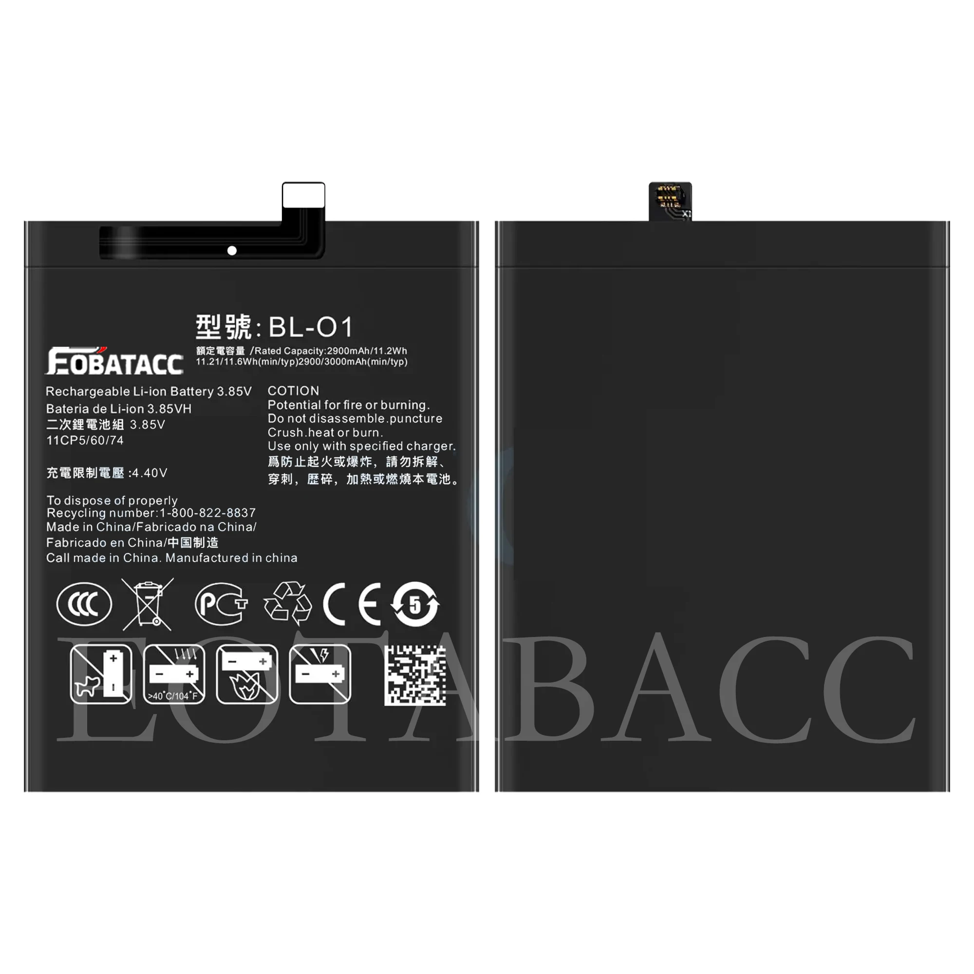 New 3000mAh 3.85V BL-O1 Battery For LG K20 2019 K8 BL-O1 Mobile Phone Battery High Quality Replacement Battery Lithium Battery