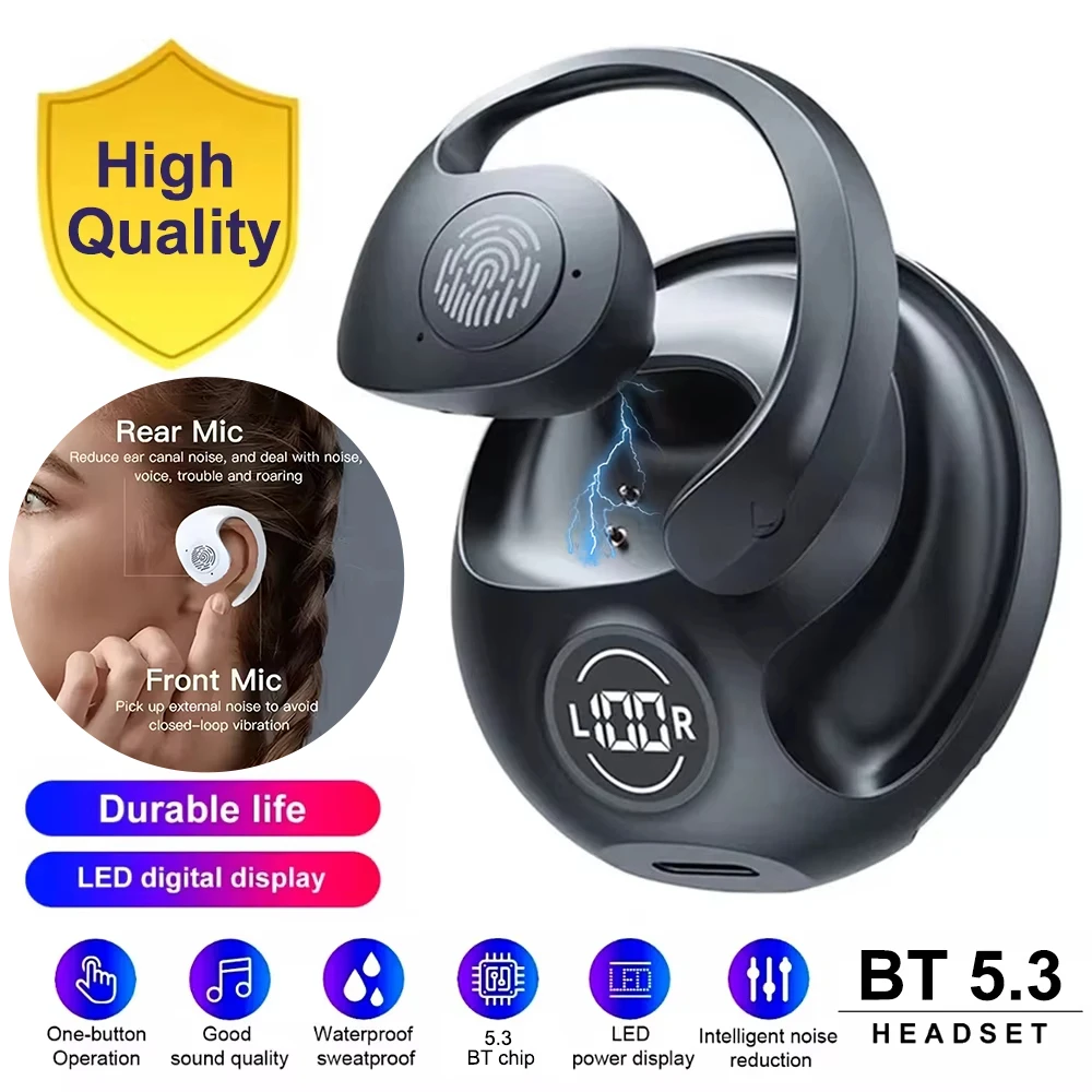 JR07 Sports Open ear hook earplugs ENC noise reduction cuffie ecouteur oreillette bluetooth sans fil Wireless Earphone headphone