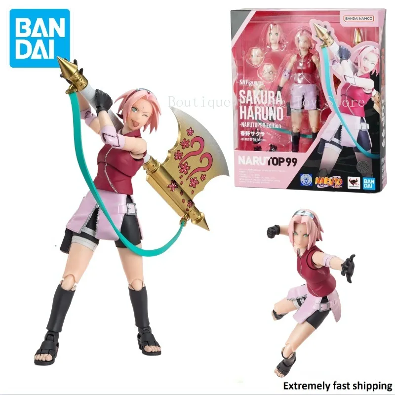 

In Stock Original Bandai S.H.Figuarts NARUTO Haruno Sakura Figure Anime Model Toy Collect Action Gift